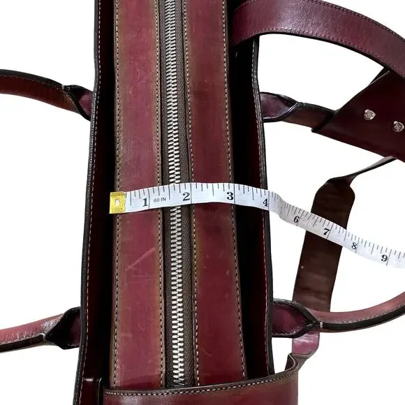 Zenori 1946 Firenze Vintage Maroon Red Briefcase